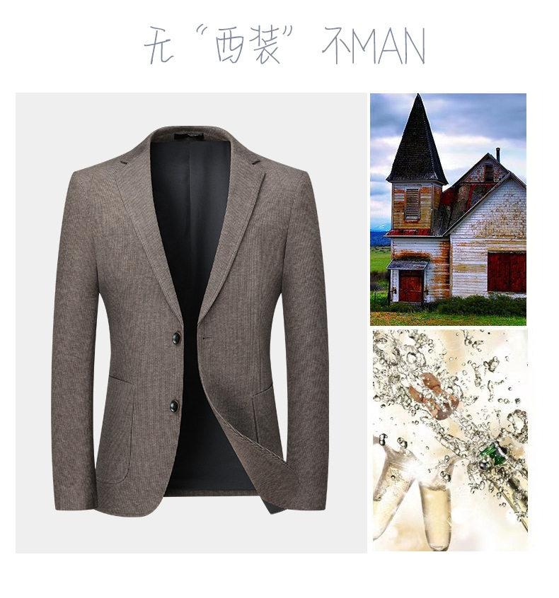 Áo vest nam dáng thon màu trơn phong cách Hàn, chất liệu dày co giãn không cần ủi, tay dài một hàng hai nút — Màu cà phê, Màu xám chi tiết 8
