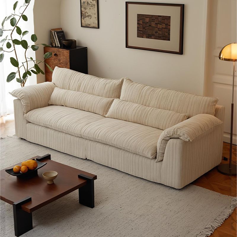 Fabric Sofa for Small Apartments, New Model for Living Room, Modern and Simple Straight-Line Two or Three-Seater Sofa for Rental Rooms, Guesthouses, and Apartments