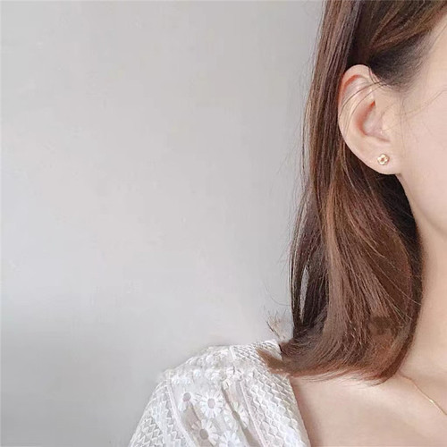 Rotating Plain Ear Drops for Women, S925 Pure Silver Needles, Simple and Unique Design, Minimalist Earrings, Suitable for Earlobe Perforation, Sleep Ear Rings, Easy to Remove