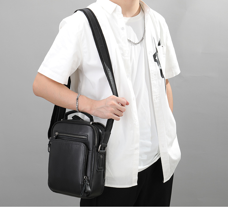 Malunte genuine leather shoulder messenger bag retro mad horse leather shoulder bag multi-functional cross-border cowhide messenger bag_ipsvogv.com