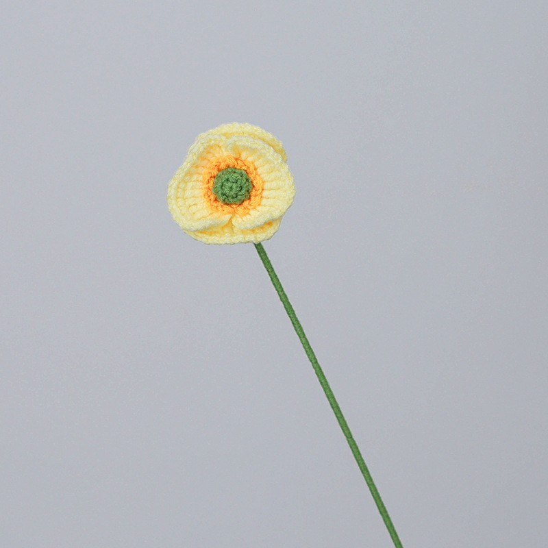 クロスボーダーの手編みの完成品の小さい花束は花の毛糸のメリヤスの花束を模倣します。|undefined