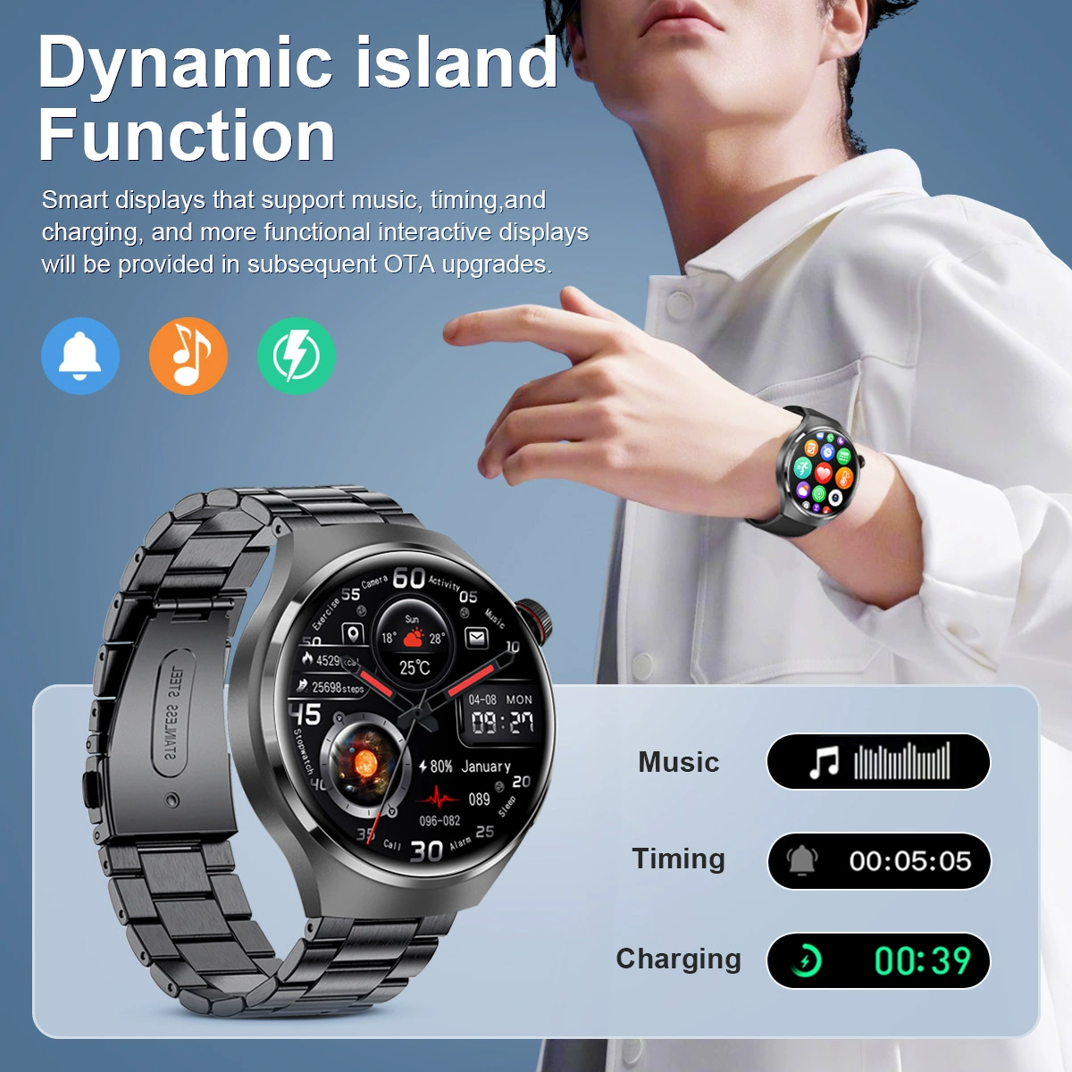 GT4 PRO Huaqiangbei умные часы спортивный режим удаленная съемка Bluetooth звонок gt4pro умные часы