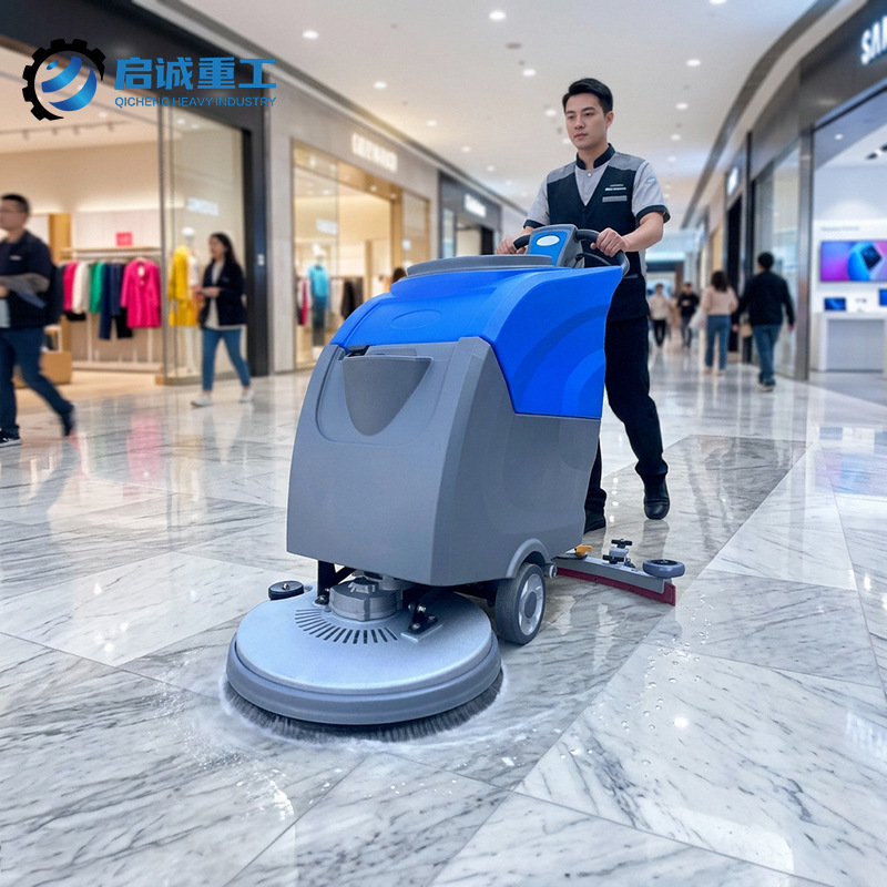 Hand-Push Industrial Floor Cleaning Machine, Factory Workshop Commercial Fully Automatic Floor Cleaning Machine, Shopping Mall Property Floor Cleaning Equipment