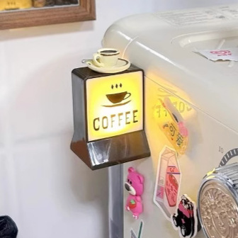 アメリカンコーヒーショップコーヒー冷蔵庫マグネットコーヒーライトブランドヒーリングナイトライト装飾装飾品|undefined