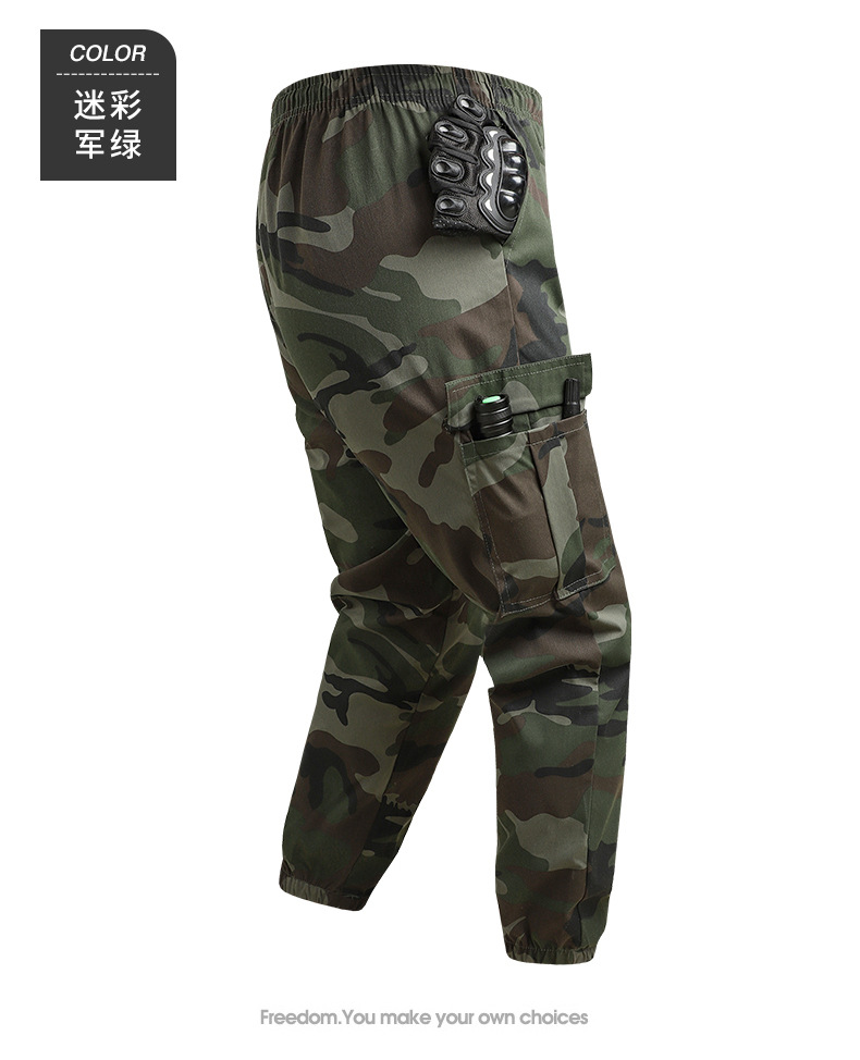 Pantalones de Trabajo de Camuflaje para Hombre de Poliéster Resistente al Desgaste para Ocio