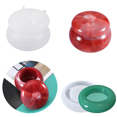 エポキシ樹脂口紅収納缶シリカゲル金型水晶滴ゴムdiy楕円燭台缶置物卸売り