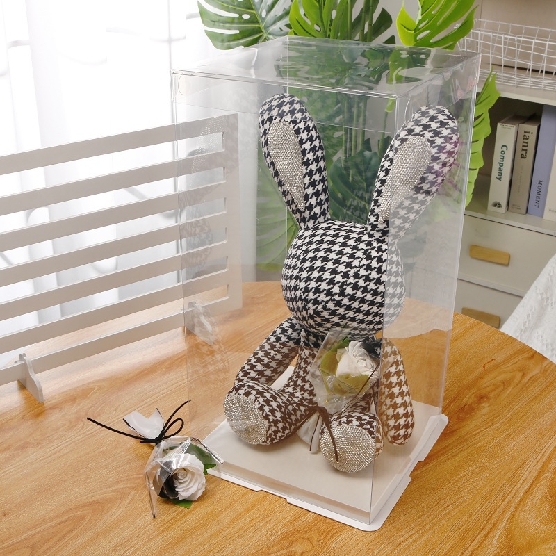 Flor preservada oso rosa 520 regalo del Día de San Valentín tienda de flores supermercado PE espuma flor abrazo oso rosa