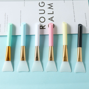 in stock white rod powder rod soft wool mask brush silicone mask brush mud brush applicator makeup brush film brush