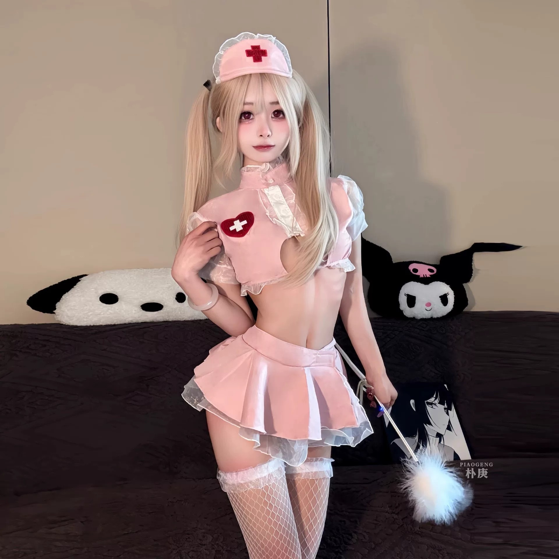 Aifuqu Nurse Costume Sexy Hollow-Out Uniform Lingerie for Women, One Size — detail image 13