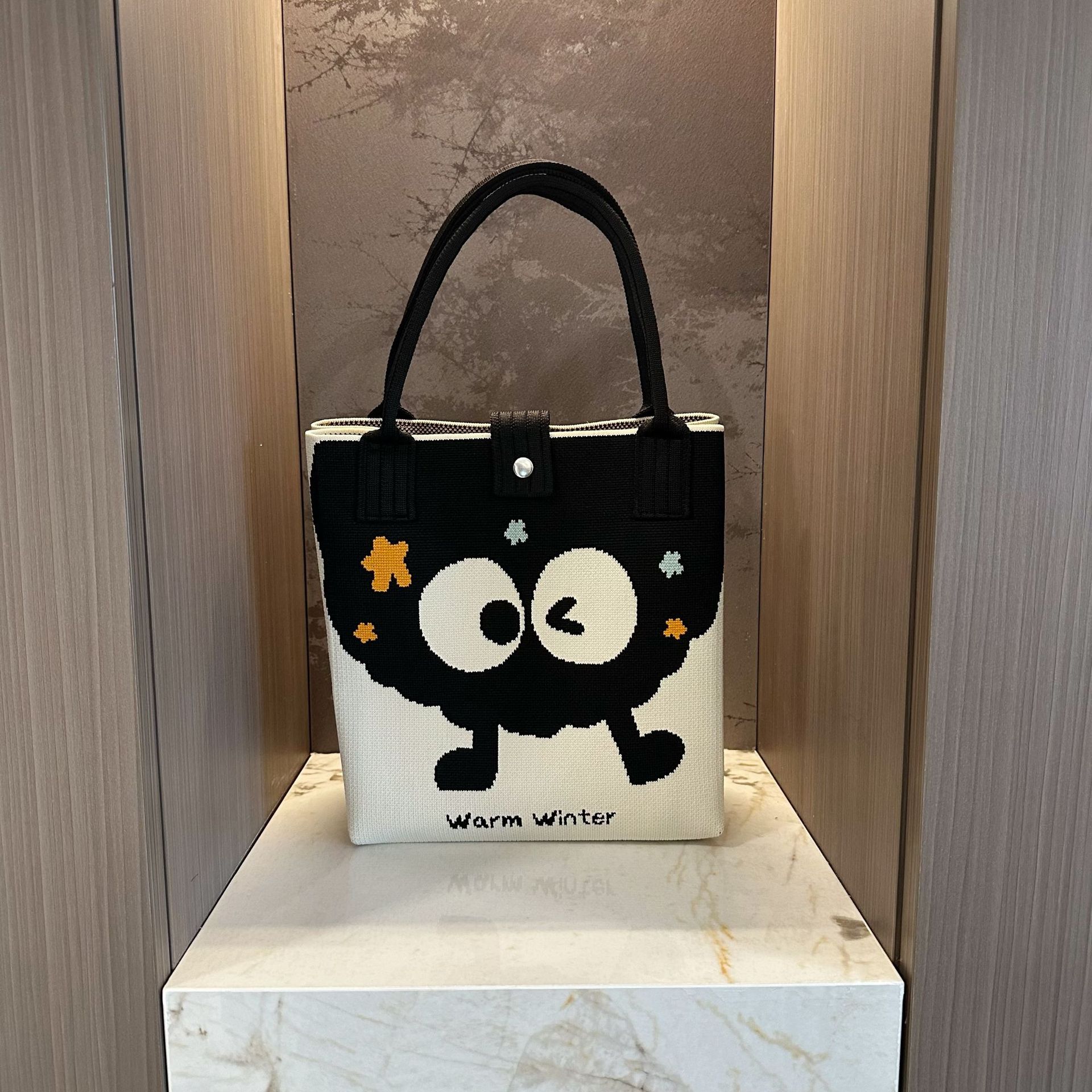 Catuones lindas bolsas de punto bolsas de almacenamiento de viaje pequeño portátil hombro único oblicuo bolsas de teléfono móvil bolsas de mano de mujer versátiles