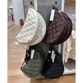 2025新款菱格斜挎包大容量休闲纯色包女饺子尼龙女包时尚单肩A23