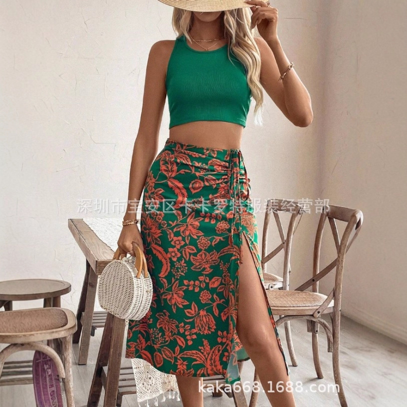 2025 comercio exterior transfronterizo ropa de mujer shein vestido Amazon verano nuevo vestido de mujer productos finales de fábrica