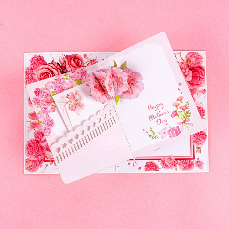 2025年新款双层母亲节立体贺卡3d祝福送给妈妈的礼物