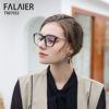 Glasses, metal retro lens, European style, cat's eye, business version