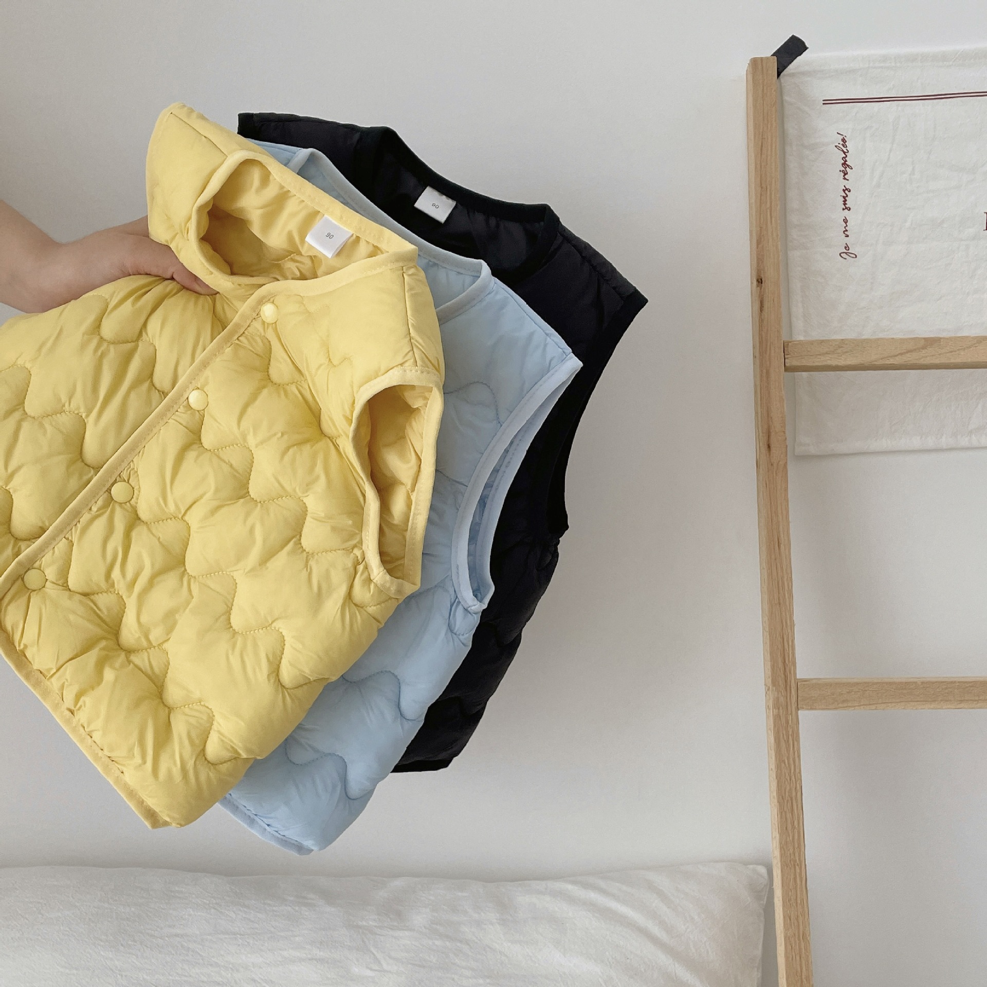Otoño y invierno nuevo chaleco de plumón de algodón para bebés super suave chaqueta de algodón para niños y niñas