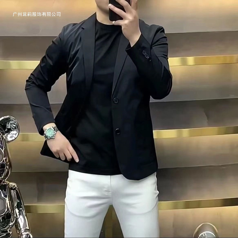 Thin Blazer Lightweight Men's Jacket Summer New Solid Color Business Versatile Slim-Fit Korean Style Suit for Men