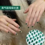 新款水滴美甲祖母绿美甲钻