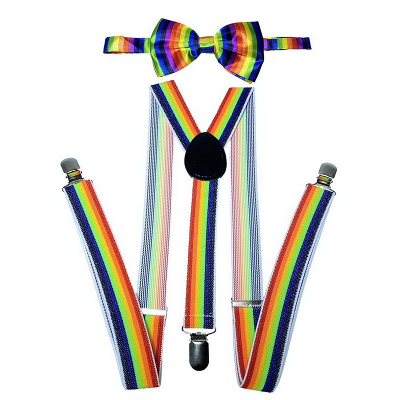 Tirantes unisex para adultos con accesorios de corbatín, tirantes elásticos para pantalones, conjunto de corbatín al por mayor