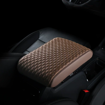 Factory direct car summer ice Armrest box - ice-silk-armrest-box-brown