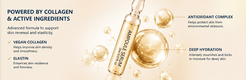 SKINCARE AMPOULES Kollagenpeptid-Serum 2ml*20 Hautpflege-Ampullen Set