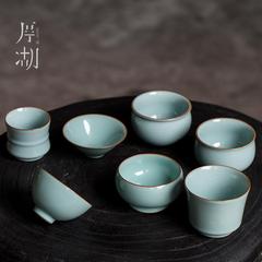 厚湖窯天青汝窯開片は主人の杯を養うことができます。