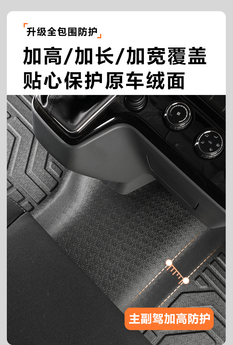 Suitable for Foton Tuano PRO full surround modification first row decorative accessory package, TPE car floor mats