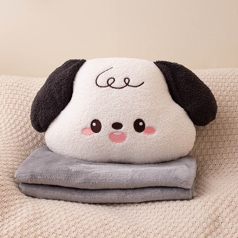 Cojín de aire acondicionado creativo encantador para perros y ovejas, muñecas de regalo para niñas, sofá, cojín de dormitorio
