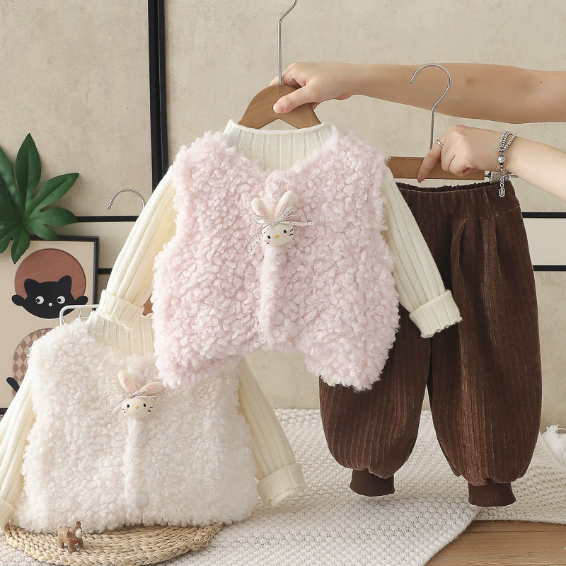 Girls' Chinese-Style Fleece Set
