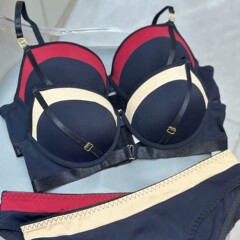 国境を越えた外国貿易 AliExpress カラーマッチングセクシーなプッシュアップ快適な女性のホットガール下着ヨーロッパサイズのブラジャーセット卸売