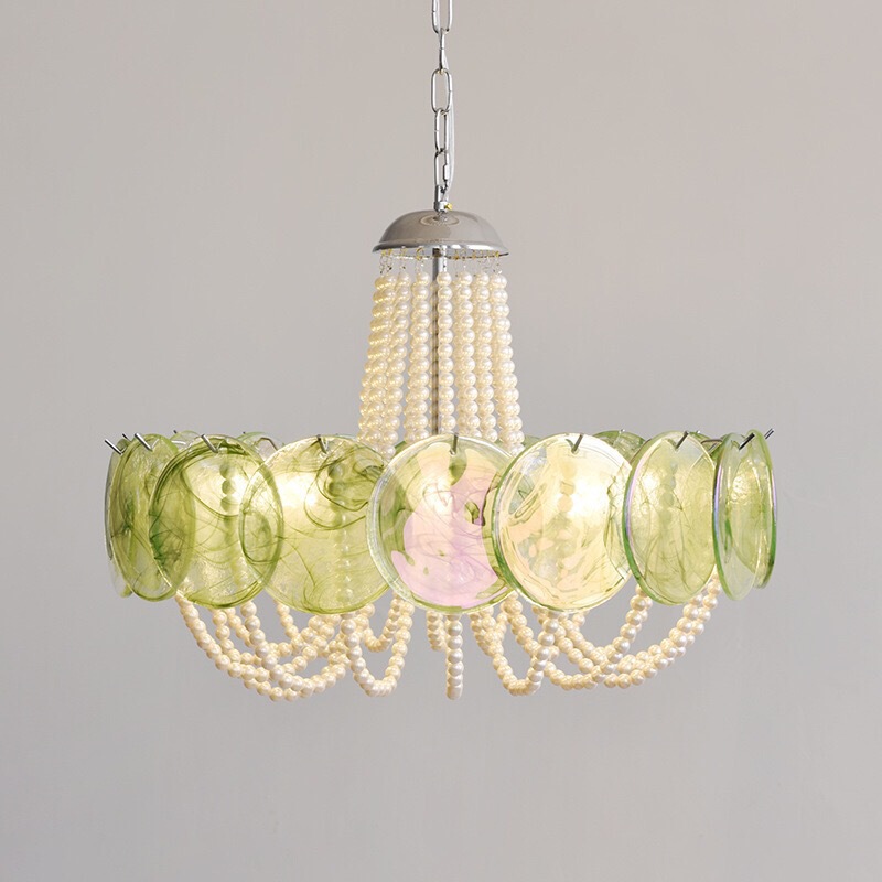 French-Style Vintage Murano Creative Colorful Glass Chandelier for Living Room, Dining Room, and Bedroom Lighting, Designer Light Luxury Main Light French-Style Vintage Murano Creative Colorful Glass Chandelier for Living Room, Dining Room, and Bedroom Lighting, Designer Light Luxury Main Light