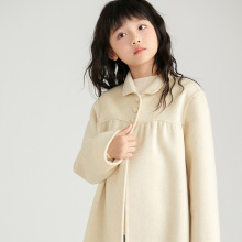 2024女童毛呢大衣秋冬童装中长款洋气羊毛儿童双面羊绒大衣中大童