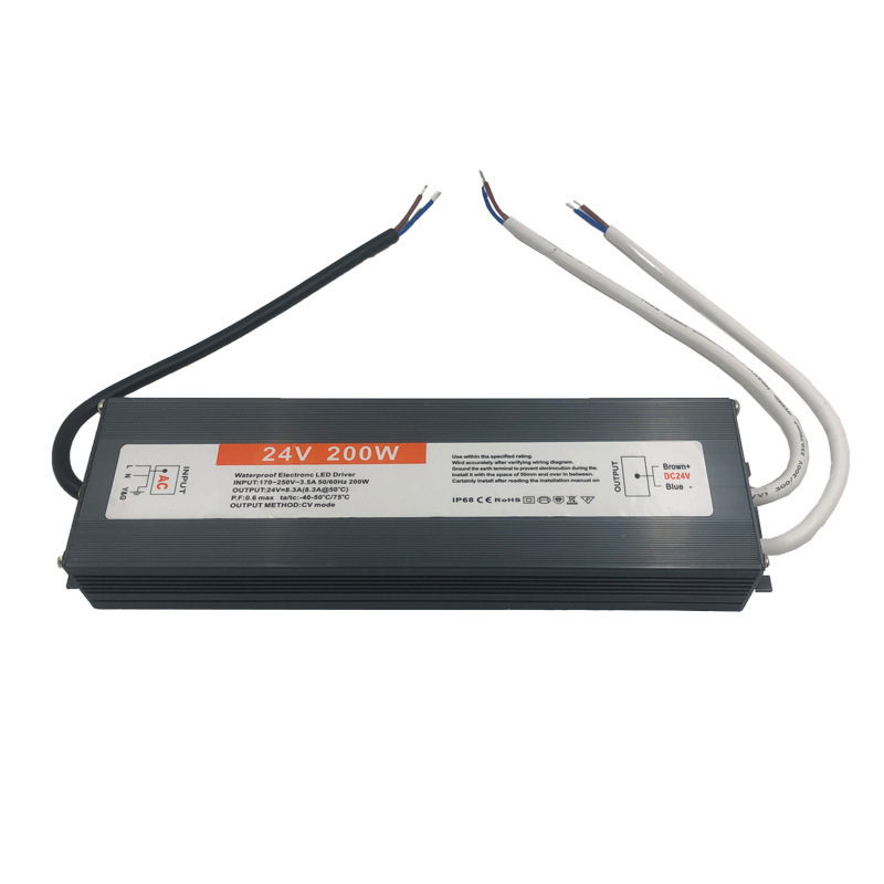 24V200W超薄防水开关电源LED灯珠灯条灯带亮化照明驱动100W电源