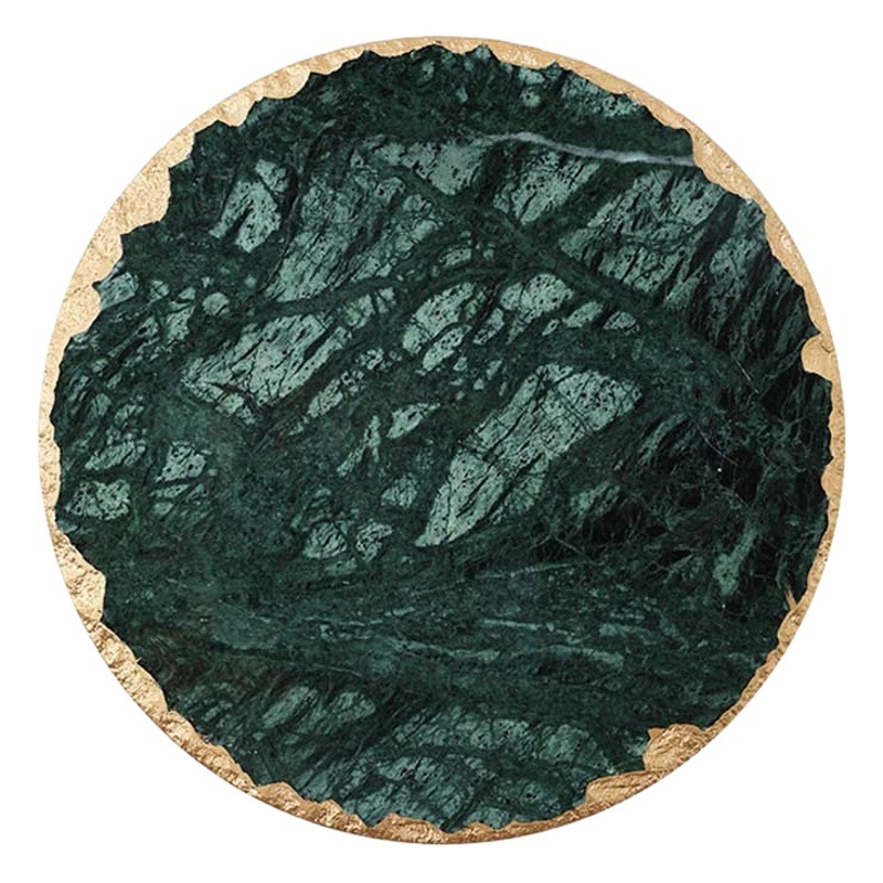 Estilo de lujo ligero nórdico, bandeja de mármol natural, vajilla creativa, posavasos de agua, almohadilla de aislamiento térmico, posavasos anti-escaldado