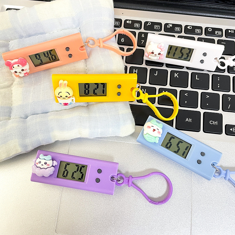 Cute cartoon mini watch portable electronic clock student exam class schedule clock timer