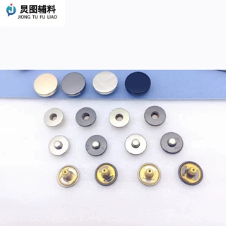 批发金属纯铜312四合扣夹克羽绒服按子母扣摁隐形暗光面纽扣