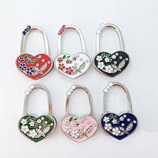 Storage Magic Shiny Double-Row Diamond Handbag Hook Table Countertop Bag Hook Bag Hook Craft Gift