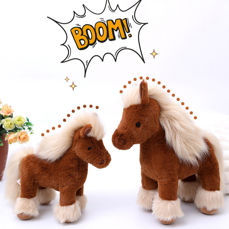 Simulation Animal Pony Doll Plush Toy Wholesale Cross-border Hot Selling Doll Rag Doll New Product Children's Gift