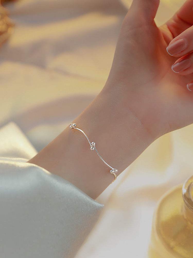 Bracciale minimalista con perline sunrise per donna gioiello_voghion.com