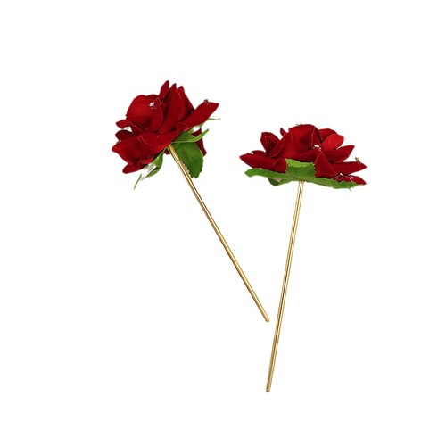 Red Rose New Chinese Hairpin Bridal Hairpin  New Hairpin Hanfu Hairpin Ancient Style Hair Accessories for Women