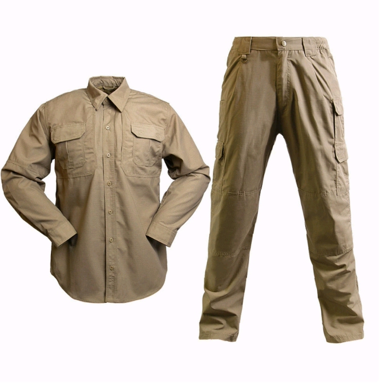 511 Set Outdoor Breathable Camouflage Training Uniform Set Instructor Business Commuting Black Hawk Long-Sleeved Tactical Shirt for Men