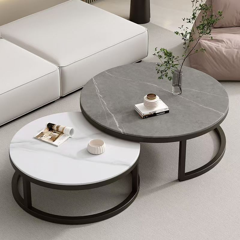 Cheap Living Room Coffee Table, New Model Slate Coffee Table for Home Use, Marble Combination Round Table, Light Luxury Modern Set Cheap Living Room Coffee Table, New Model Slate Coffee Table for Home Use, Marble Combination Round Table, Light Luxury Modern Set