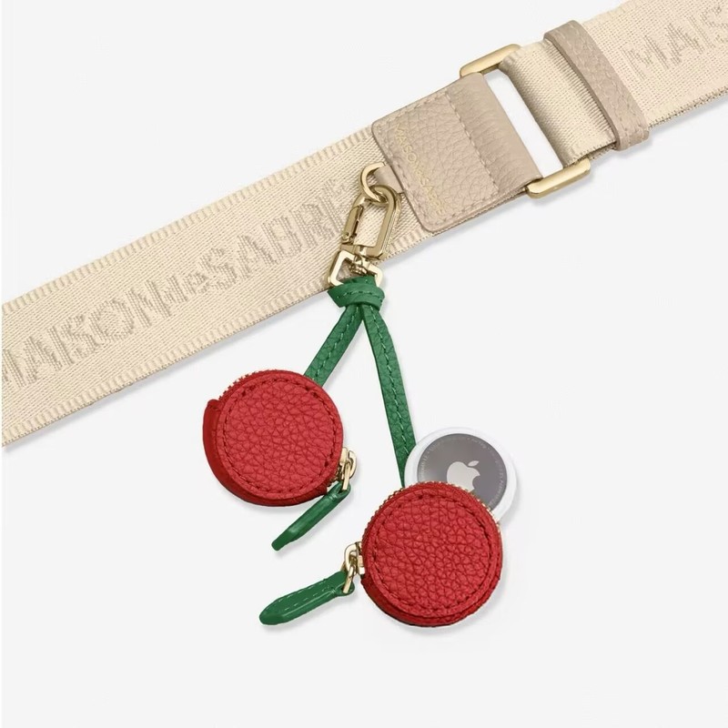 国境を越えた売れ筋のフルーツ型のかわいい小銭入れ Bluetooth ヘッドセットバッグ多機能 AirTags ロケーターレザーケース|undefined