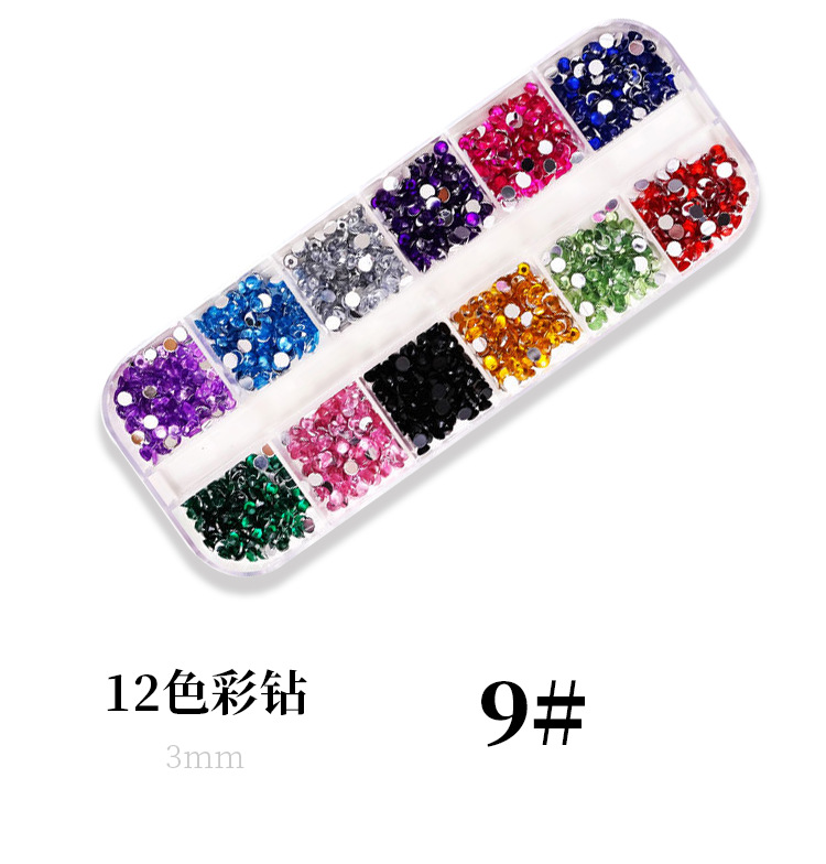 12 Color Diamante (3mm)