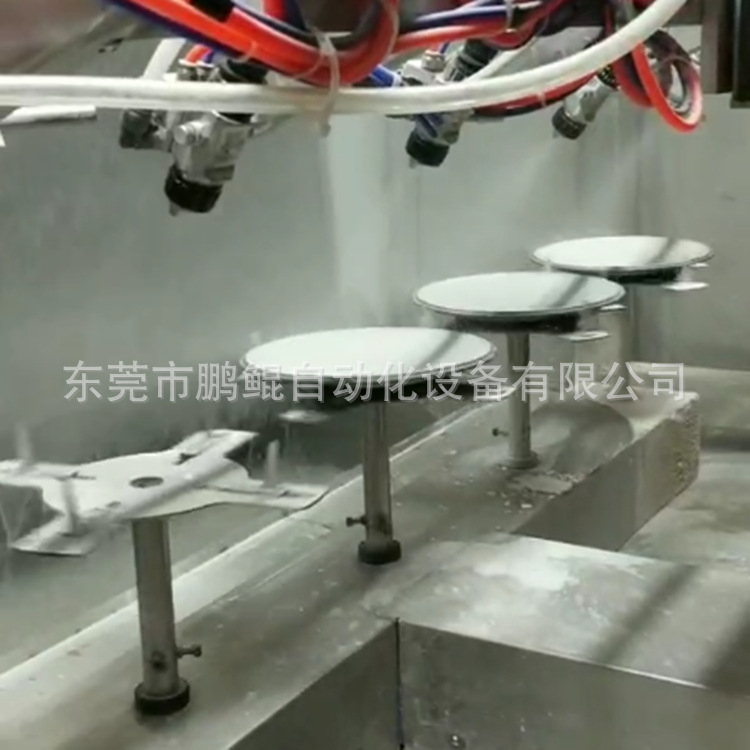 东莞铸铁锅盖搪瓷喷漆机厨房锅小型自动喷涂设备炖汤锅碗盘喷色机