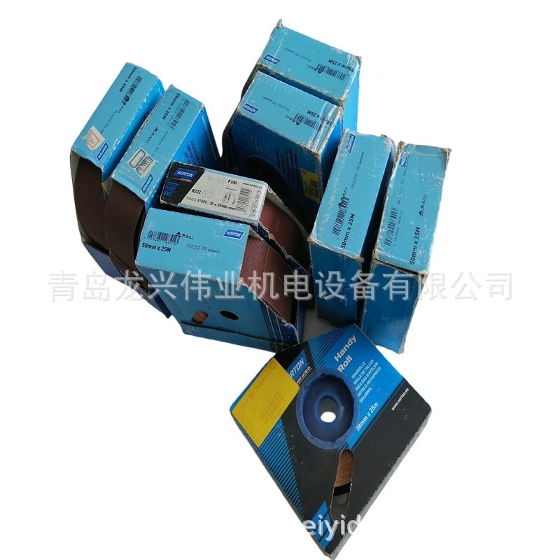 实物拍摄美国诺顿砂带38X25M25米长38毫米宽原装粒度齐全