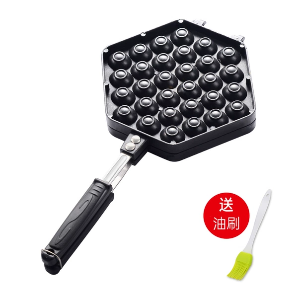 ↬↬↬Hong Kong-style egg waffle mold [free oil brush]↫↫↫