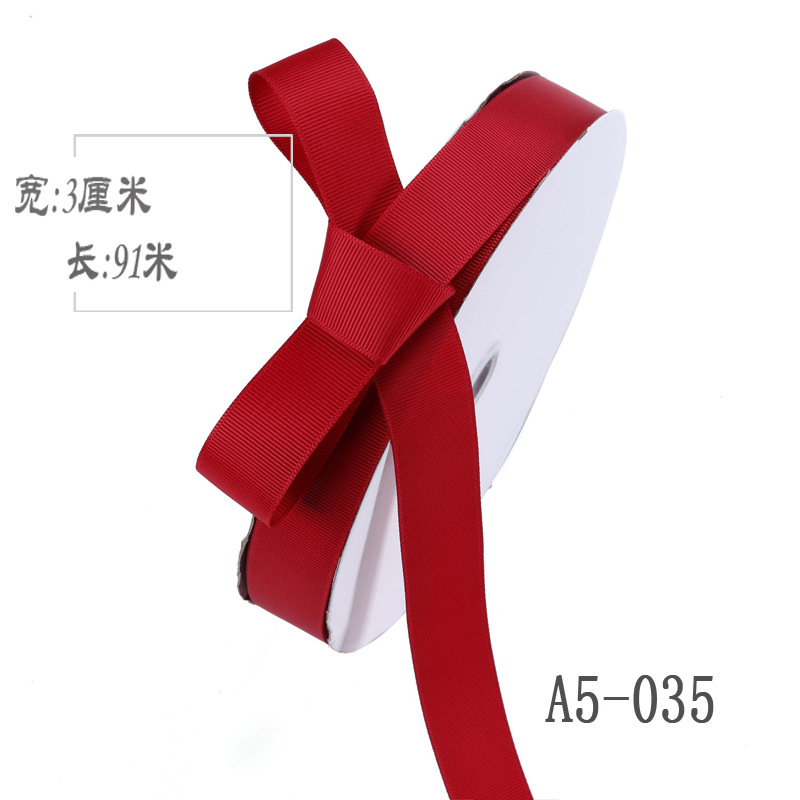3cm de alta densidad costilla cinta arco cinta ramo caja de regalo embalaje color Ropa Accesorios cinta Decoración