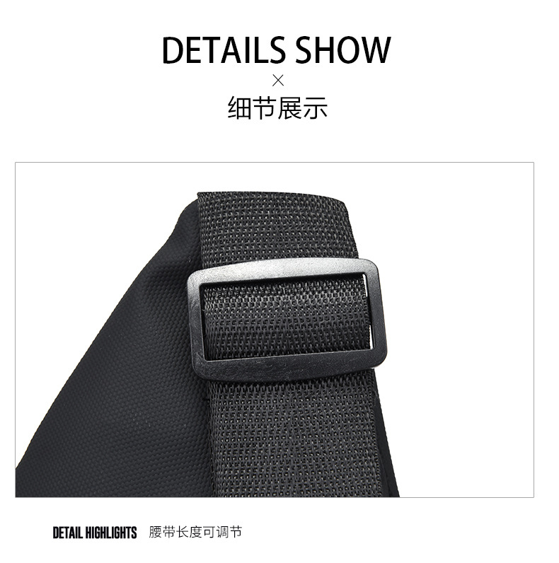 New leather waterproof waist bag for men, casual, simple and large-capacity cash register change crossbody bag, retro sporty chest bag undefined