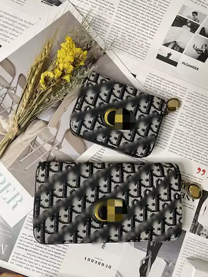 D European and American Fashion Card Bag Long Short Anti-degaussing Wallet Multi-card Zipper Clutch Embroidered Letter Bag
