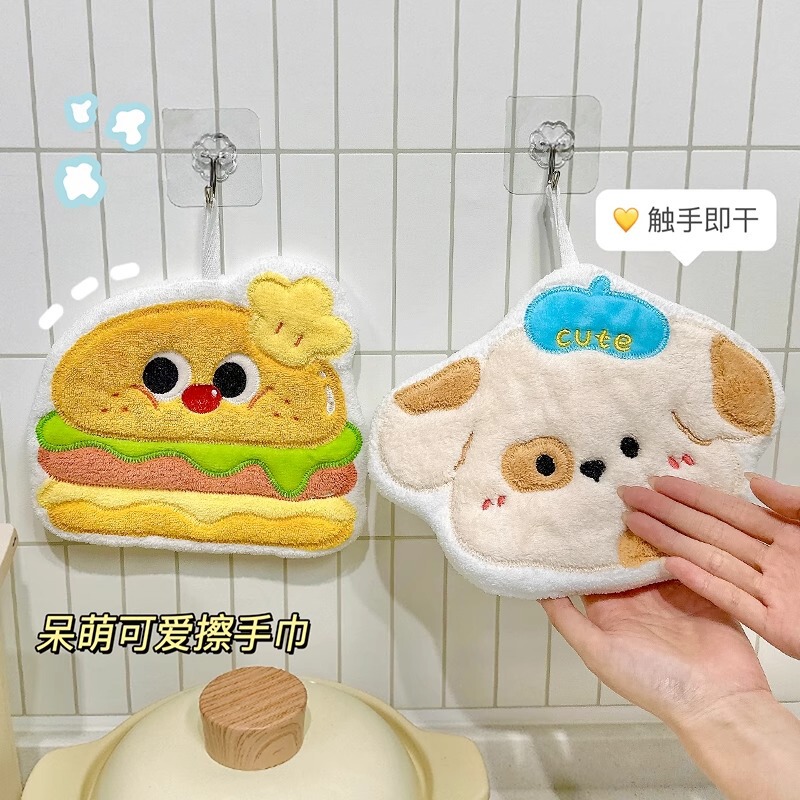 インターネット有名人小動物ハンドタオルぶら下げ吸水性強力な子供のかわいいタオルキッチンディッシュタオル卸売韓国タオル|undefined